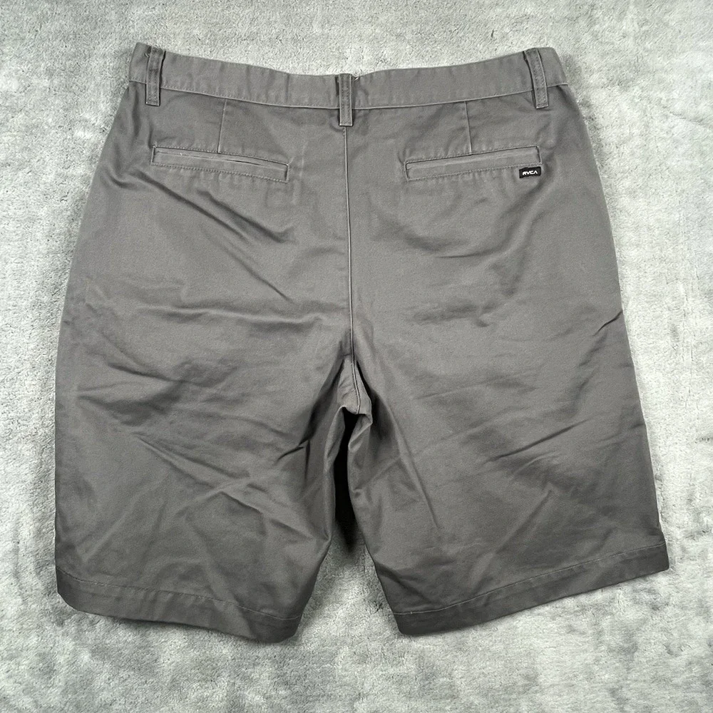 RVCA Week-End Americana Chino Shorts Mens 38 Charcoal Gray Heavy Duty Outdoors